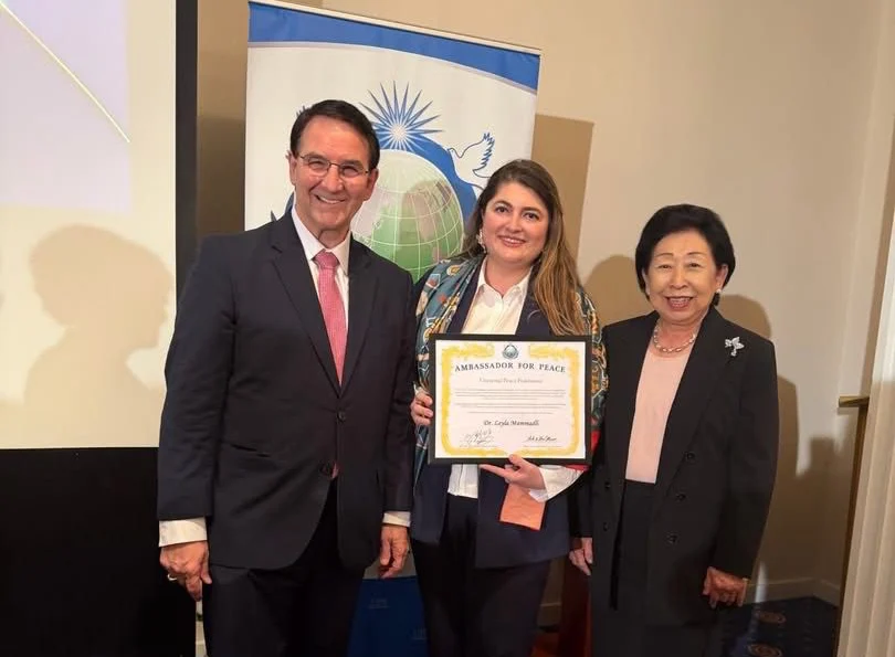 Leyla Mammadli Honored with the Peace Ambassador Award for Her Commitment to Cultural Diplomacy